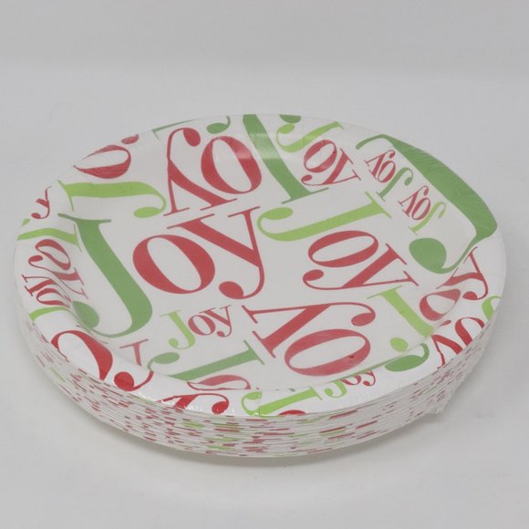 Joy Paper Plates Christmas 30 Count Pack Target Holiday Dessert Cake Snack New - Picture 3 of 7